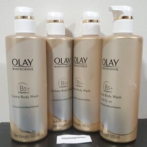 Olay Bodyscience B3+Vit C Creme Body Wash Cleansing & Brightening x4